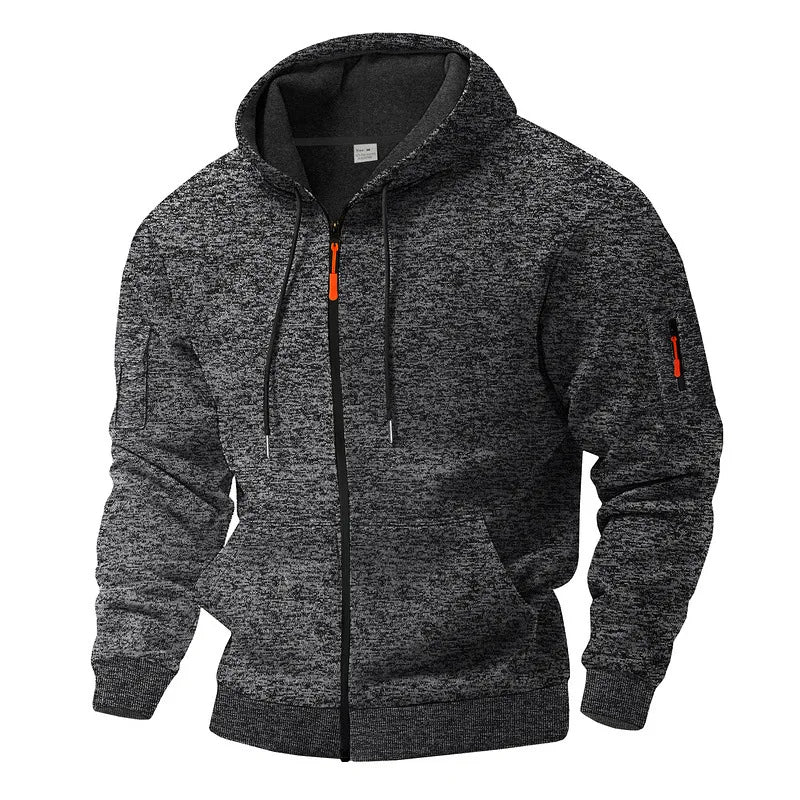 Daemor - Giacca full zip con cappuccio per tutte le stagioni