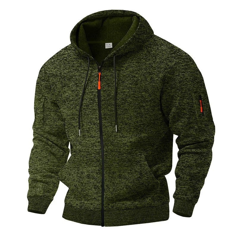 Daemor - Giacca full zip con cappuccio per tutte le stagioni