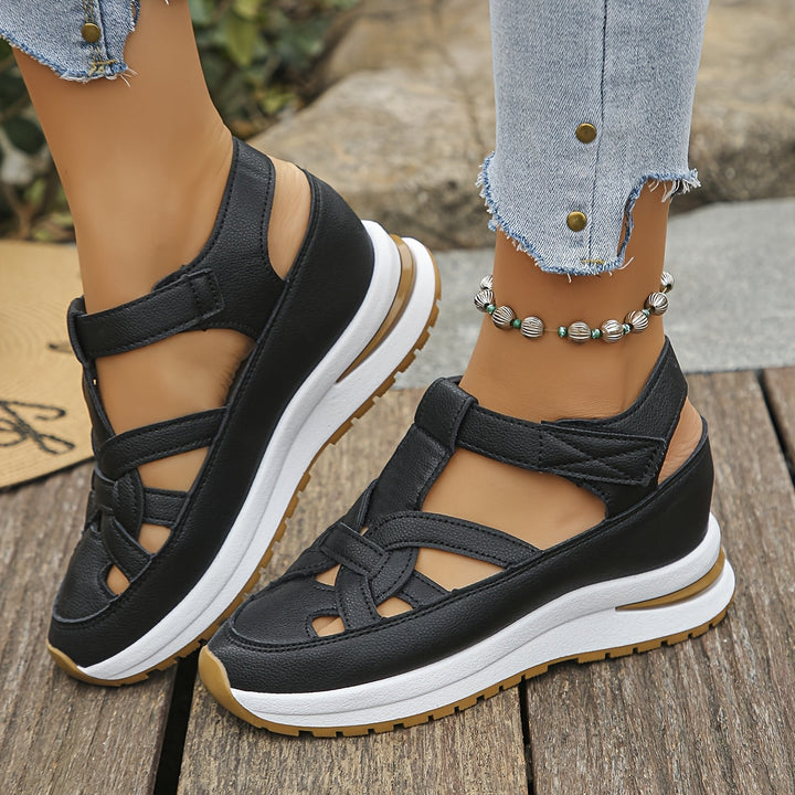Novessia - sandali con zeppa e plateau con dettagli cut-out