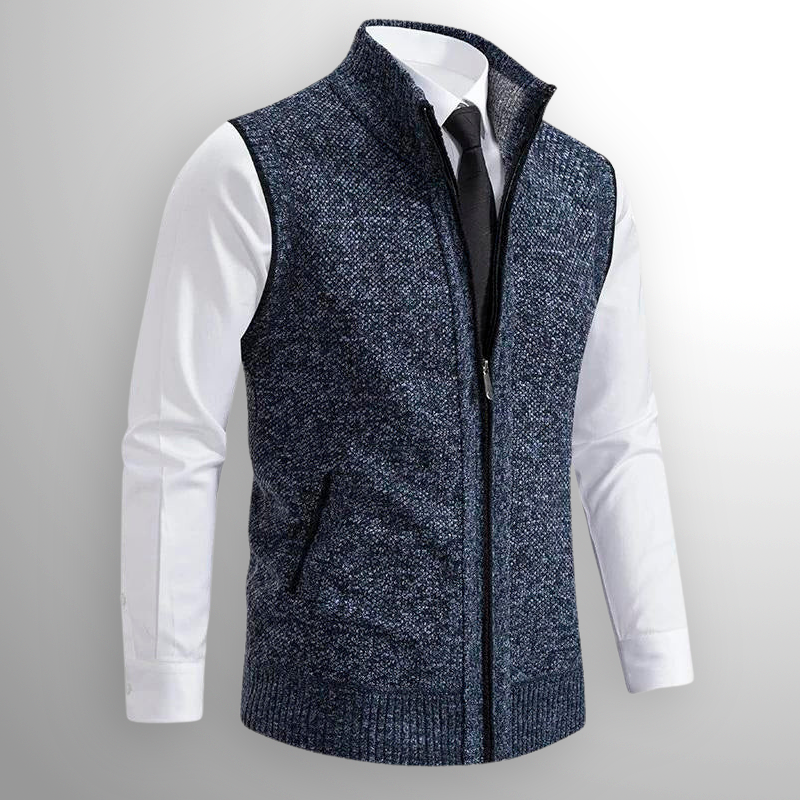 Flossie - Gilet lavorato a maglia a strati con zip frontale