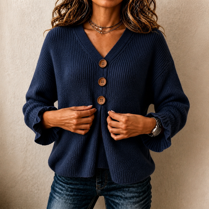 Annelie - Maglione con scollo a V dal tocco morbido