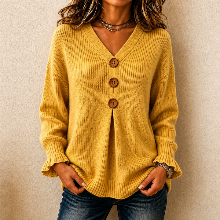 Annelie - Maglione con scollo a V dal tocco morbido