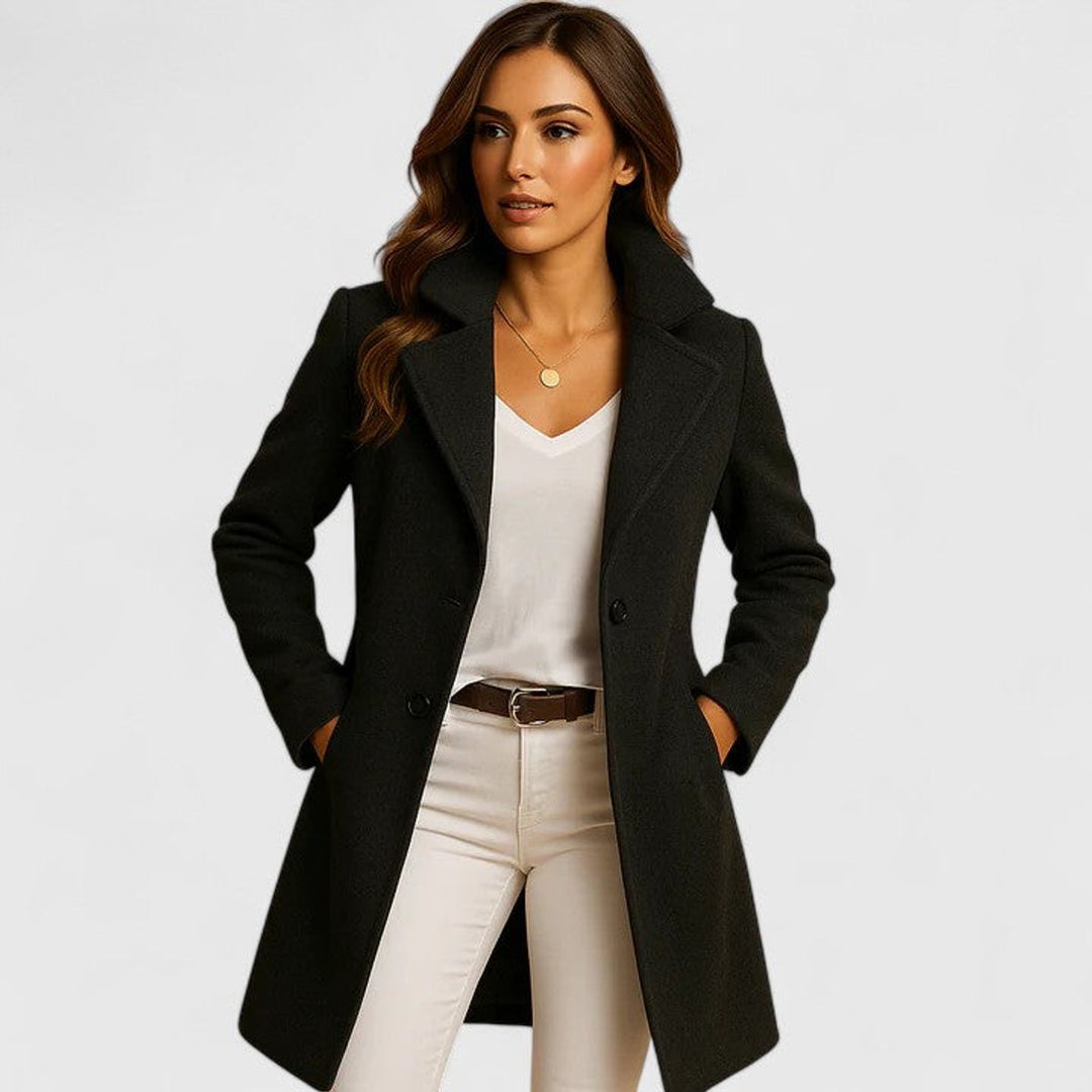 Nella - Cappotto lungo con rever a punta