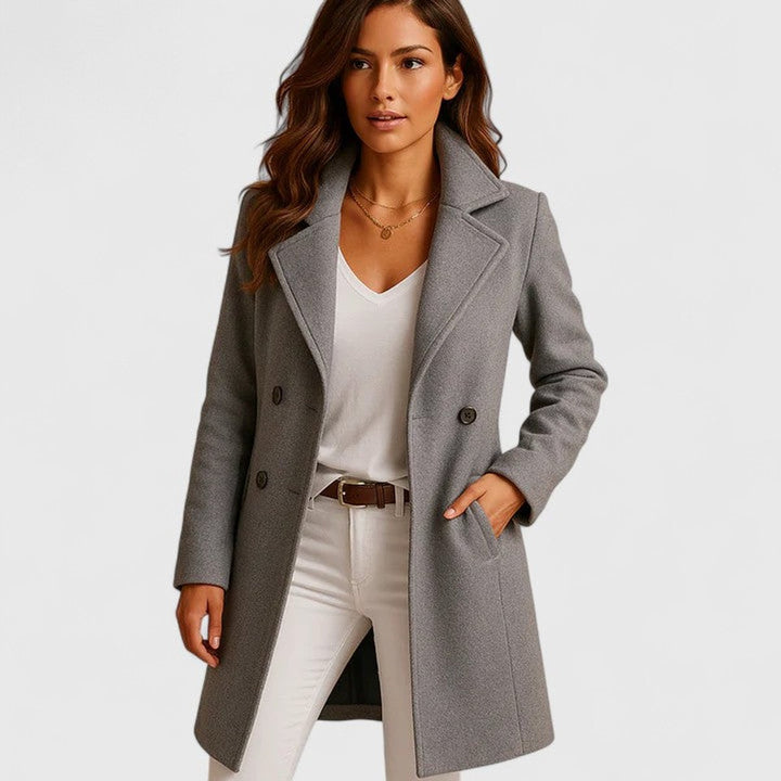 Nella - Cappotto lungo con rever a punta