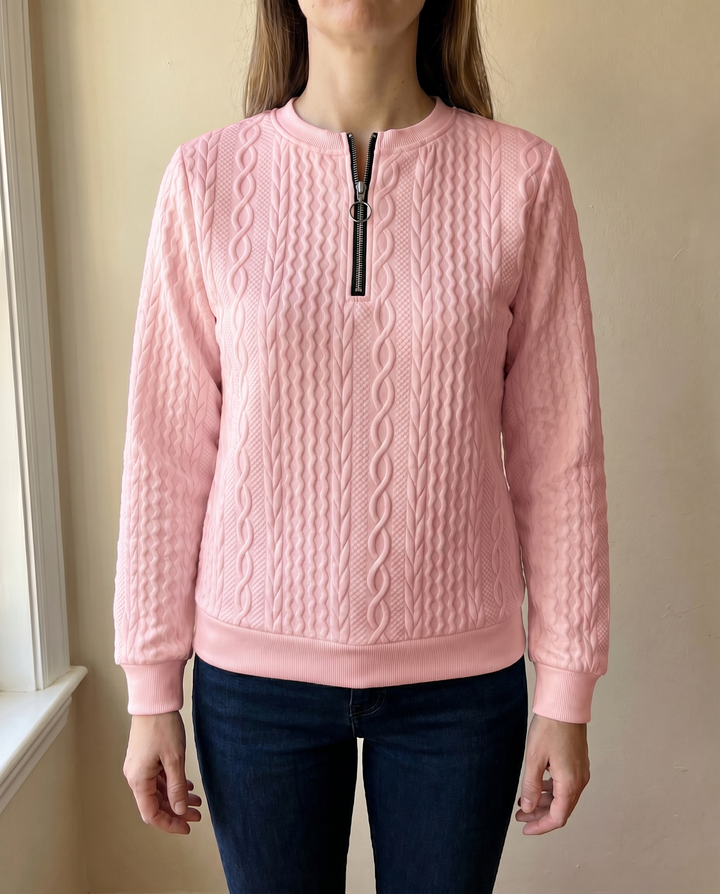 Darla - Maglione testurizzato con zip